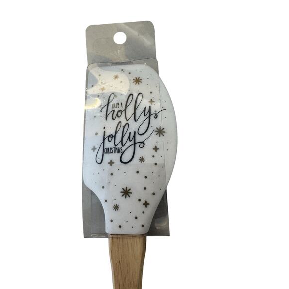 HAVE A HOLLY JOLLY CHRISTMAS HOLIDAY SILICONE SPATULA /SNOWMAN COOKIE CUTTER - Picture 3 of 4